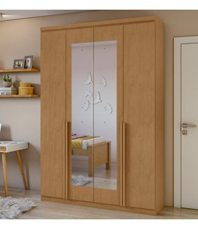 ARMOIRE ALONZO (4PC) 4 PTS WITH MIRROR ALMOND CLE